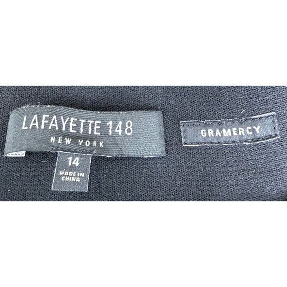 Lafayette 148 Gramercy Pintuck Acclaimed Stretch Pants Shale Womens Size 14 - Picture 6 of 9